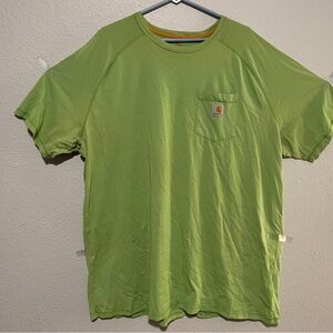 Carhartt Shirt Mens 3XL Tall LimeGreen Relaxed Fit Pocket Workwear Raglan 100410